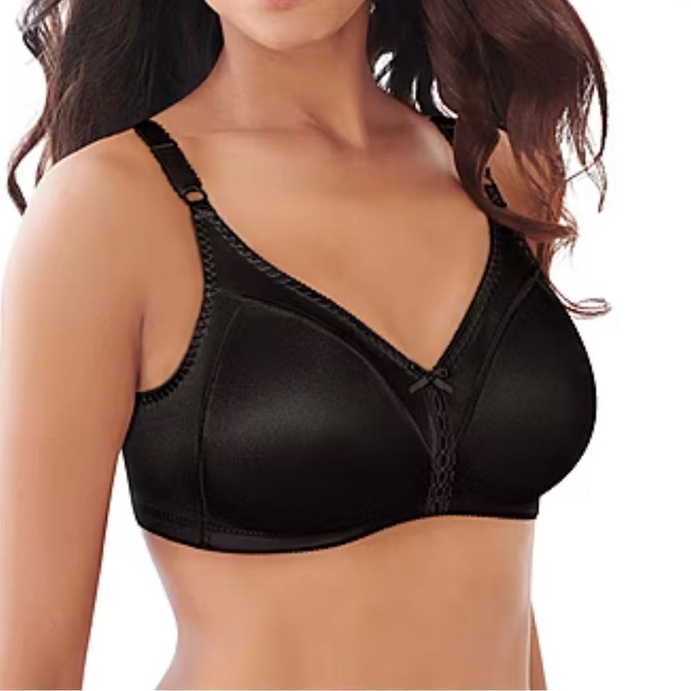Bali Classic Support Wireless Full Coverage Bra Black 38B NEW MSRP $44
